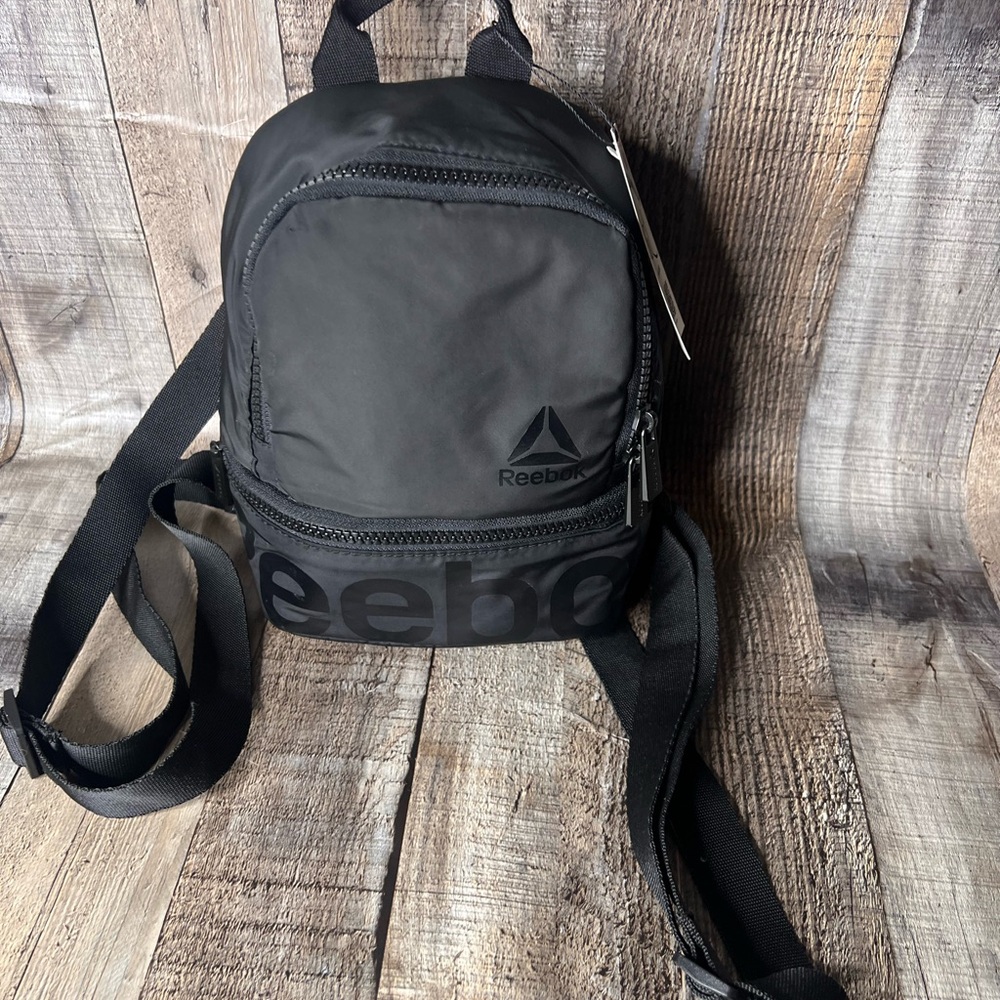 Reebok Black Nylon Mini Backpack